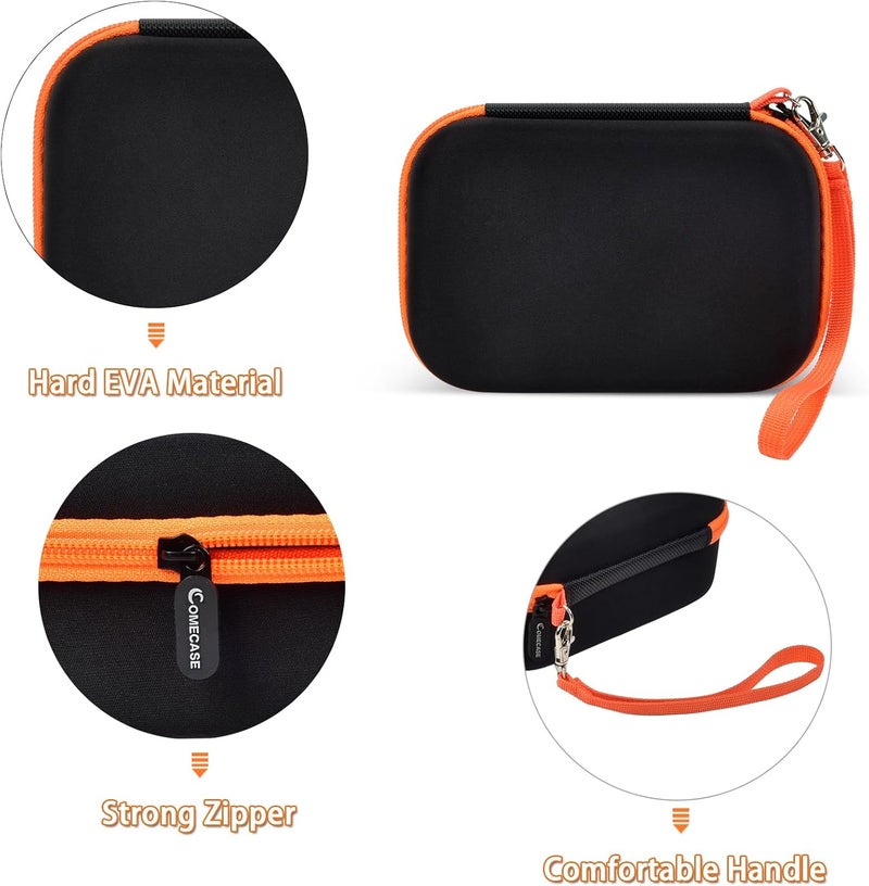 Comecase USB Flash Drive Case, Thumb Drive, Memory Card SD SDXC SDHC Card Holder Organizer, Electronic Accessories Storage Bag for SanDisk/SamData/Samsung/TOPESEL/PNY (Orange Inside, Large) - Image 4